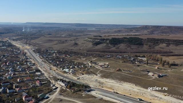 Трасса Таврида 6 этап с. Приятное Свидание, Тополи, Крым с высоты птичьего полета. смотреть онлайн