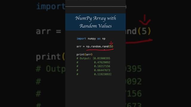 NumPy Array with Random Values | Python Tip смотреть онлайн