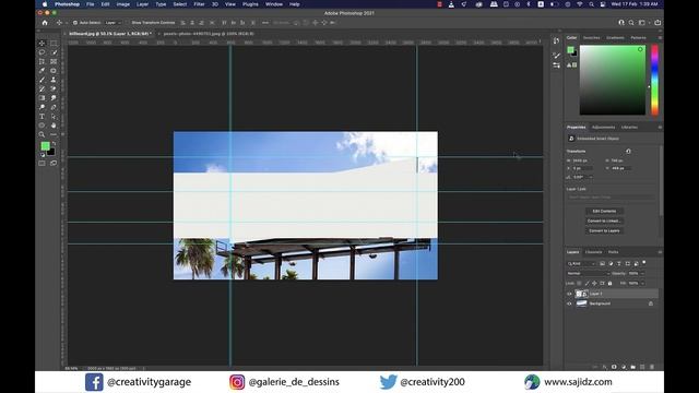 Learn to place image in Perspective non-destructively in Photoshop смотреть онлайн