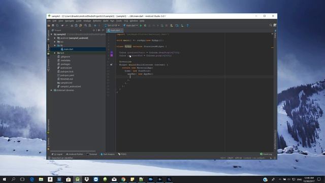 Flutter - Gradient background in Android Studio смотреть онлайн
