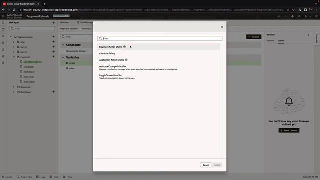 Refresh a Fragment in Visual Builder смотреть онлайн