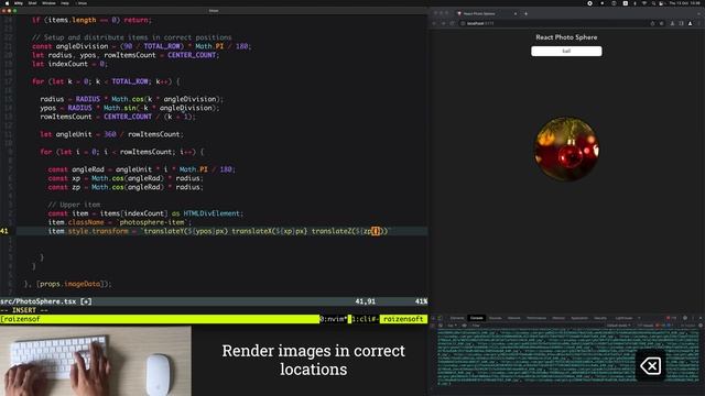 React JS - How to create a 3D Sphere of Photos смотреть онлайн