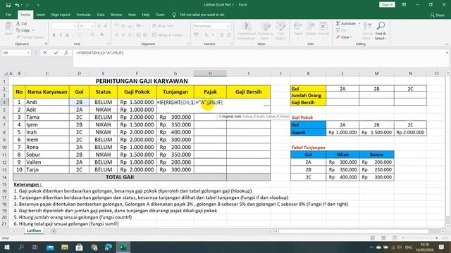 Latihan Soal Excel Untuk Pemula Part 1 смотреть онлайн
