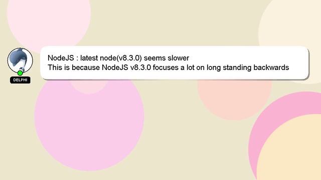 NodeJS : latest node(v8.3.0) seems slower смотреть онлайн