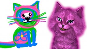 КОТ и СОБАКА рисуем ЖИВОТНЫХ ИГРА для ДЕТЕЙ говорящий КОТЕНОК АБИ играет ДЕТСКИЙ ЛЕТСПЛЕЙ