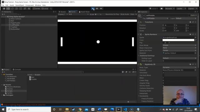 Unity Pong Tutorial смотреть онлайн