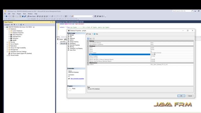 How to view database size using SQL Server Management Studio in SQL Server 2022 смотреть онлайн