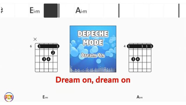 DEPECHE MODE Dream On FCN GUITAR CHORDS & LYRICS - ONLY DRUMS смотреть онлайн