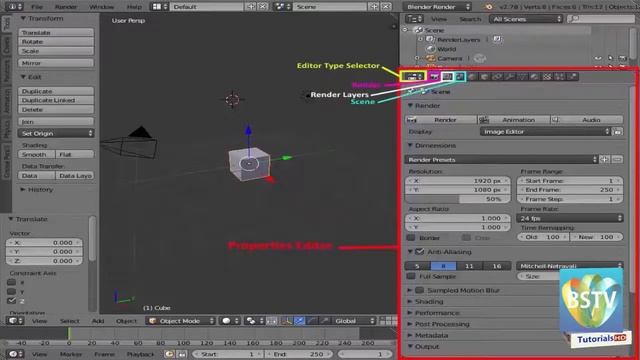 Blender Interface Part 4: Properties Editor in Detail смотреть онлайн