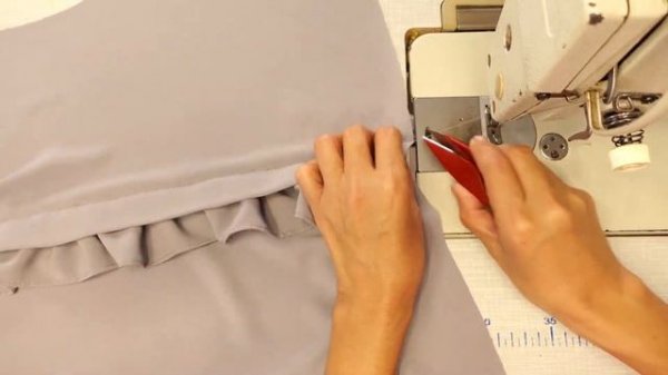 Sewing Tutorial: Sewing Tips for Sewing a Blouse Collar with Ruffle Button Detail