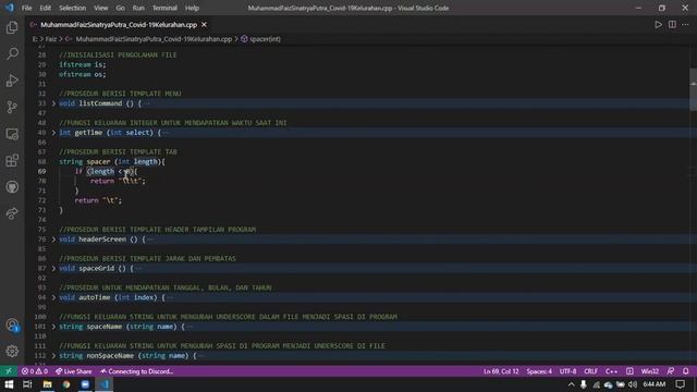 Program C++ Database Covid Kelurahan Klegen смотреть онлайн
