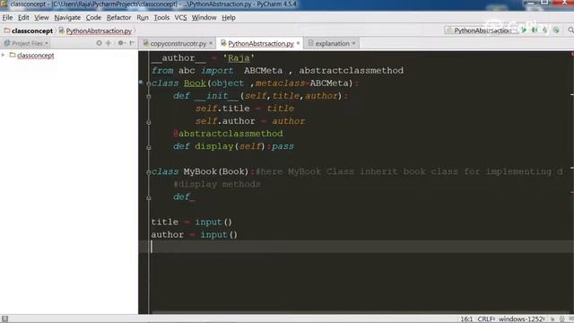 Abstract class concept in python and python3 смотреть онлайн
