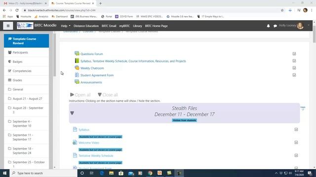 Moodle Course Template смотреть онлайн