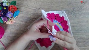 МК красивое соединение мотивов крючком/СПОСОБ 2
