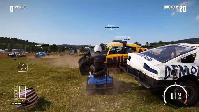 Lawn Mower Vs Cars - Wreckfest смотреть онлайн