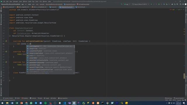 Shimmer Effect y RecyclerView en Kotlin y Android Studio смотреть онлайн