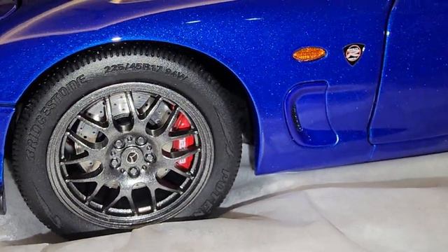 Mazda FD3S RX7 Spirit R with Engine (Blue) Diecast Fully Open (Scale 1/18) Polar Master - Unboxing смотреть онлайн