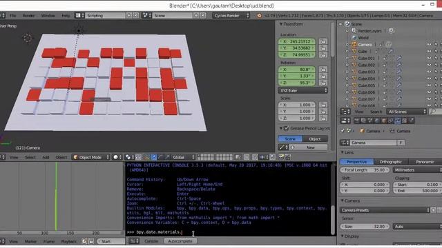 Blender scripting a 3D WMP Visualization : Udemy course promo смотреть онлайн