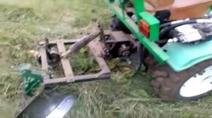 Мототрактор. Вспашка с новой гидравликой.