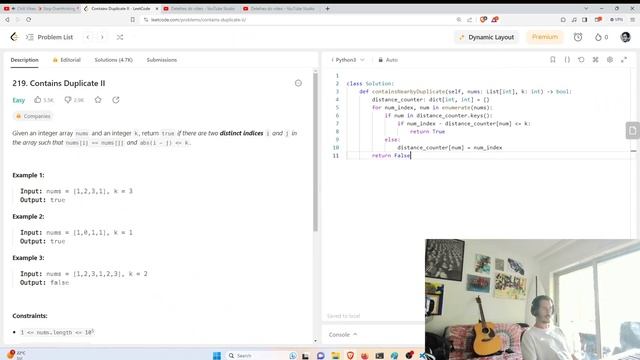 ?Solving All LeetCode Problems with PYTHON ? - 219 Contains Duplicate II смотреть онлайн