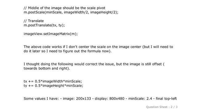 Android : Android image view matrix scale + translate смотреть онлайн