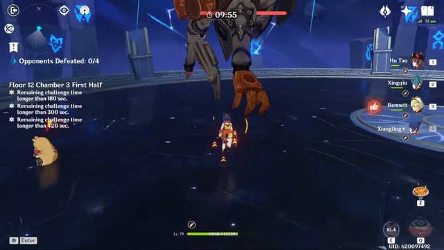 [Genshin Impact] Spiral Abyss Ver. 2.1 Floor 12 - 9 Stars (Eula Baal + Hutao Triple Pyro Comp) смотреть онлайн