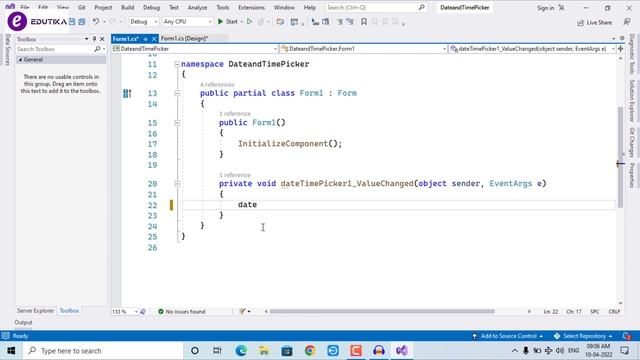 How to Implement DateTimePicker in C# Dot Net Framework Visual Studio 2022 | Windows App Developmen смотреть онлайн
