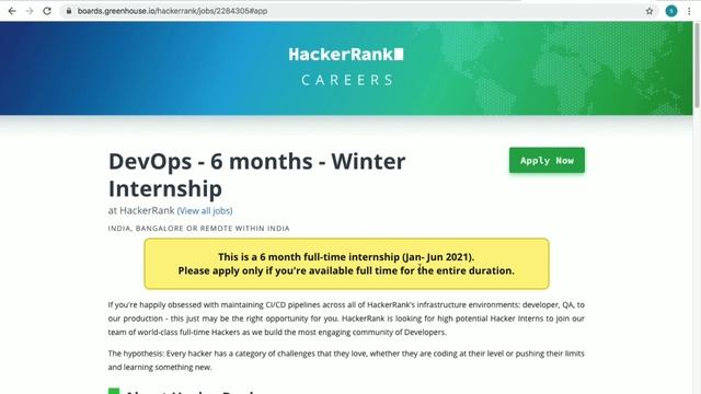 HackerRank Internship | Technical Content Engineer | Software Engineer | DevOps | 6 month internshi смотреть онлайн