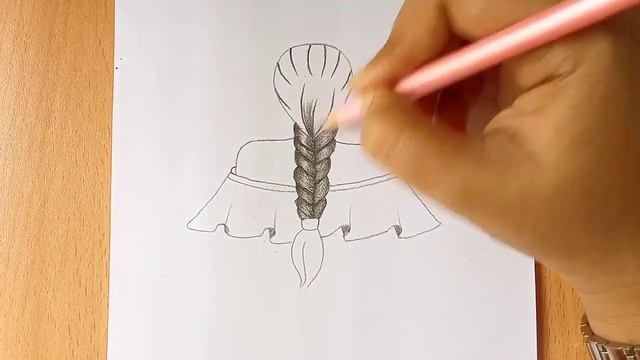 Girl Backside Drawing ❤️ || Pencil Art || Gerçekçi Saçlı Kız Arka Taraf Çizimi смотреть онлайн