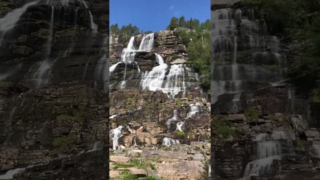 Норвегия, водопад Tvinnefossen (Tvindefossen, Voss) смотреть онлайн