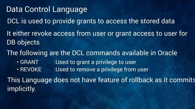 Types of SQL statements смотреть онлайн