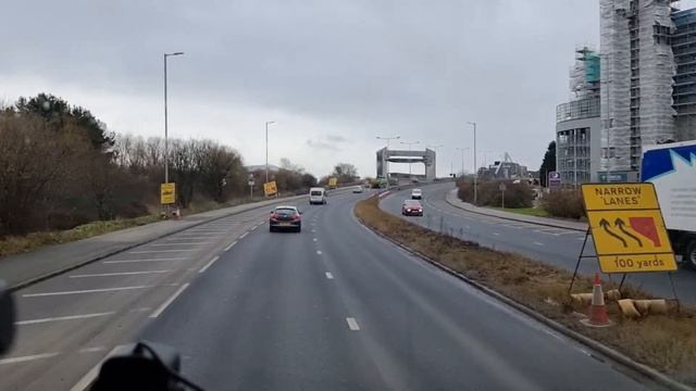 Leaving Hull To Collect My New Mercedes Actros - HGV Trucking UK Truck Driving UK Cab View Video смотреть онлайн