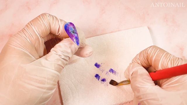 [nailart] 비올레 마블💜 얼음조각 같이 투명하게 비치는 영롱한 보랏빛 아트! смотреть онлайн