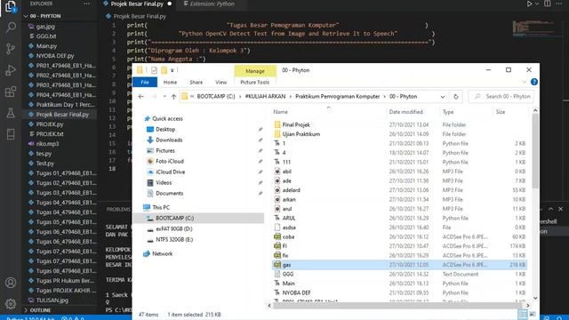 “Python OpenCV Detect Text From WebCam and Then Retrieve It To Speech” Kelompok 3 EB1 Tahun 2021 смотреть онлайн