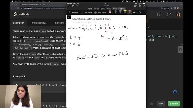 Leetcode 33. Search in Rotated Sorted Array (Python) - HINDI смотреть онлайн