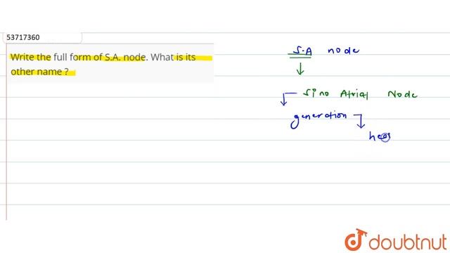 Write the full form of S.A. node. What is its other name ? | 11 | BODY FLUIDS AND CIRCULATION | ... смотреть онлайн