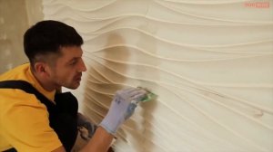 Монтаж гипсовых 3D панелей Panelli