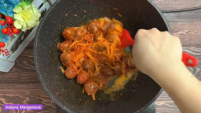 Макароны с фрикадельками за 20 минут. Түскі ас н/е кешкі ас 20 минутта дайын болатын. смотреть онлайн