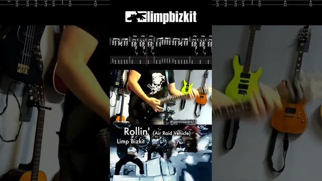 Rollin’ (Air Raid Vehicle) - Limp Bizkit Guitar Lesson with Tab & Sheet on Screen смотреть онлайн