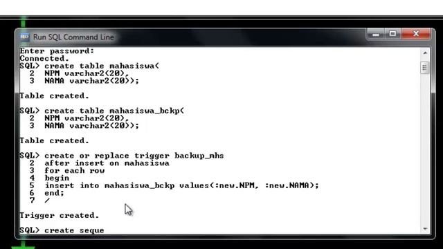 2_C_1 Trigger dan Sequence Pada Oracle смотреть онлайн