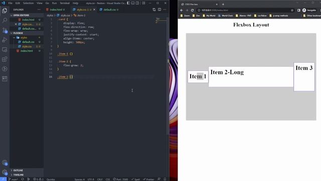 08 flex grow | CSS Flexbox Module смотреть онлайн