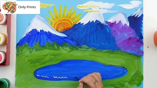 КАК ЛЕГКО НАРИСОВАТЬ ГОРЫ? Уроки для детей смотреть онлайн