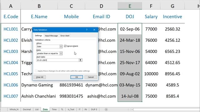 10 Ways to use Data Validation in Excel 2020 | Full Detailed Video on Data Validation in Hindi смотреть онлайн
