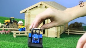 Мультик про Машинки. Синий трактор, Авто мастерская и Полицейские машины. МанкиМульт