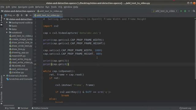 Setting Camera Parameters in OpenCV| Frame Width and Frame Height смотреть онлайн