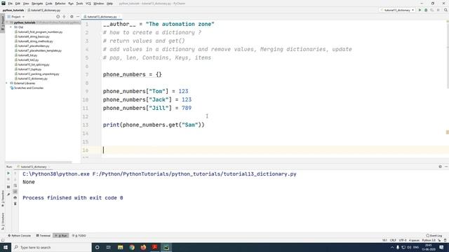 Dictionary - Python Tutorial 13 смотреть онлайн