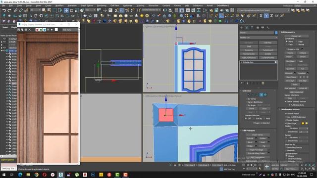 3ds MAX СТРОИМ ДОМ Урок 17 двери, наличники 3 смотреть онлайн