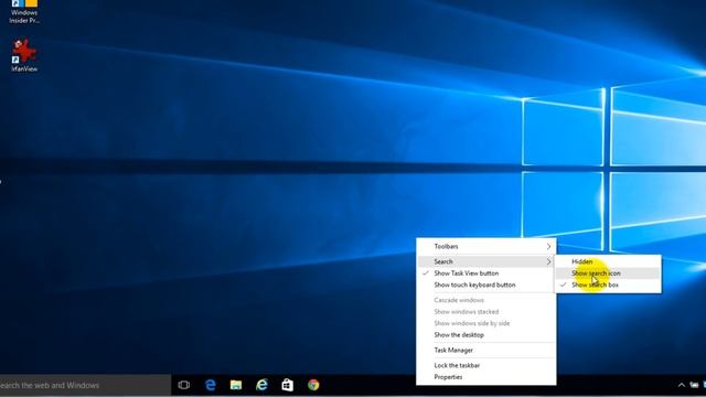 Windows 10 - Enable/Disable Search Box смотреть онлайн