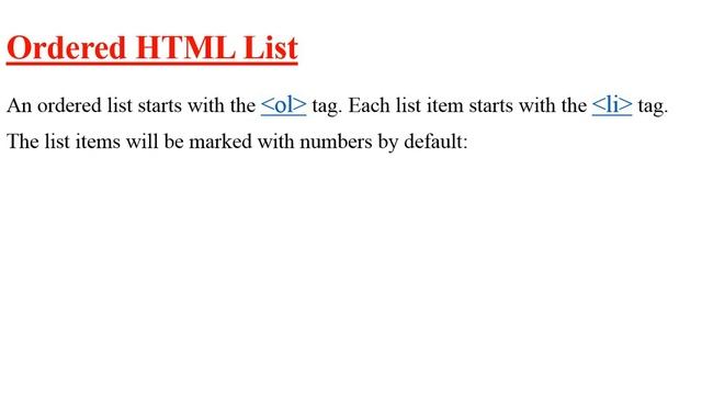 HTML LISTS (UL,OL,LI DL TAGS) FOR GRADE 8 смотреть онлайн