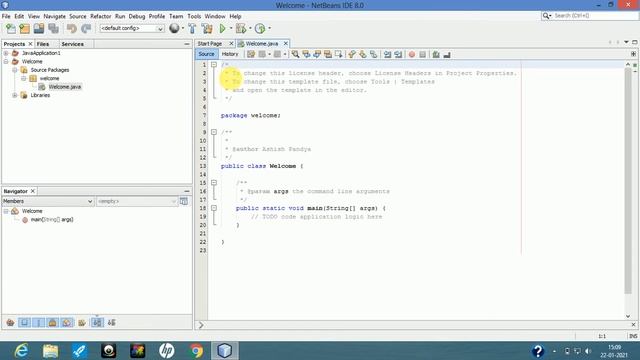 Hello world Example in Java Using Net beans IDE смотреть онлайн